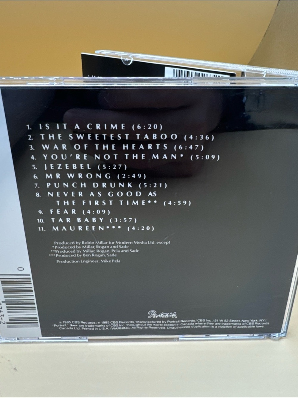 SADE - Promise (1986) - Compact Disc CD - Disc In Excellent Condition - Picture 5 of 6